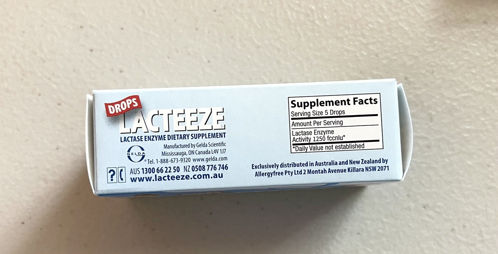 Lacteeze Drops 15.5 ml Liquid (Lactase Enzyme by Gelda Scientific) eBay