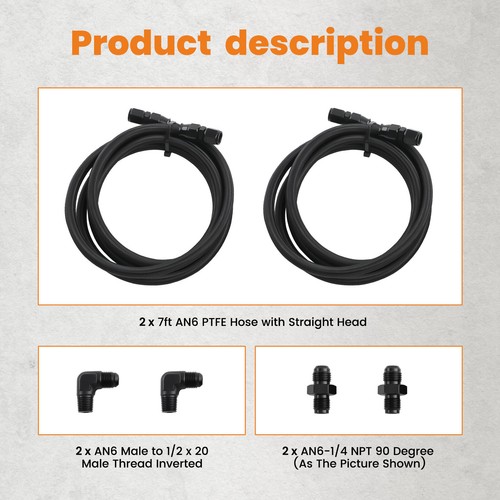 Kit de manguera de enfriador de transmisión automática 6AN EE. UU. apto para GM 4L60E 700R4 TH350 - Imagen 3 de 11