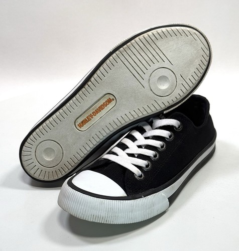 Harley Davidson D83817 Zia modische schwarze Canvas-Sneaker Schuhe – Damen 7,5 - Bild 12 von 14