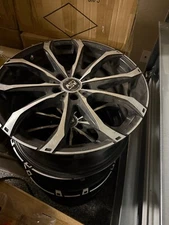 Set of 4 black rims MSW 8.0Jx19 5x112 for Mercedes Benz 