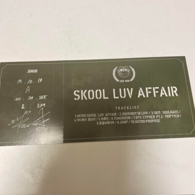 BTS JIMIN Skool Luv Affair Japan Official Photocard photo card | eBay