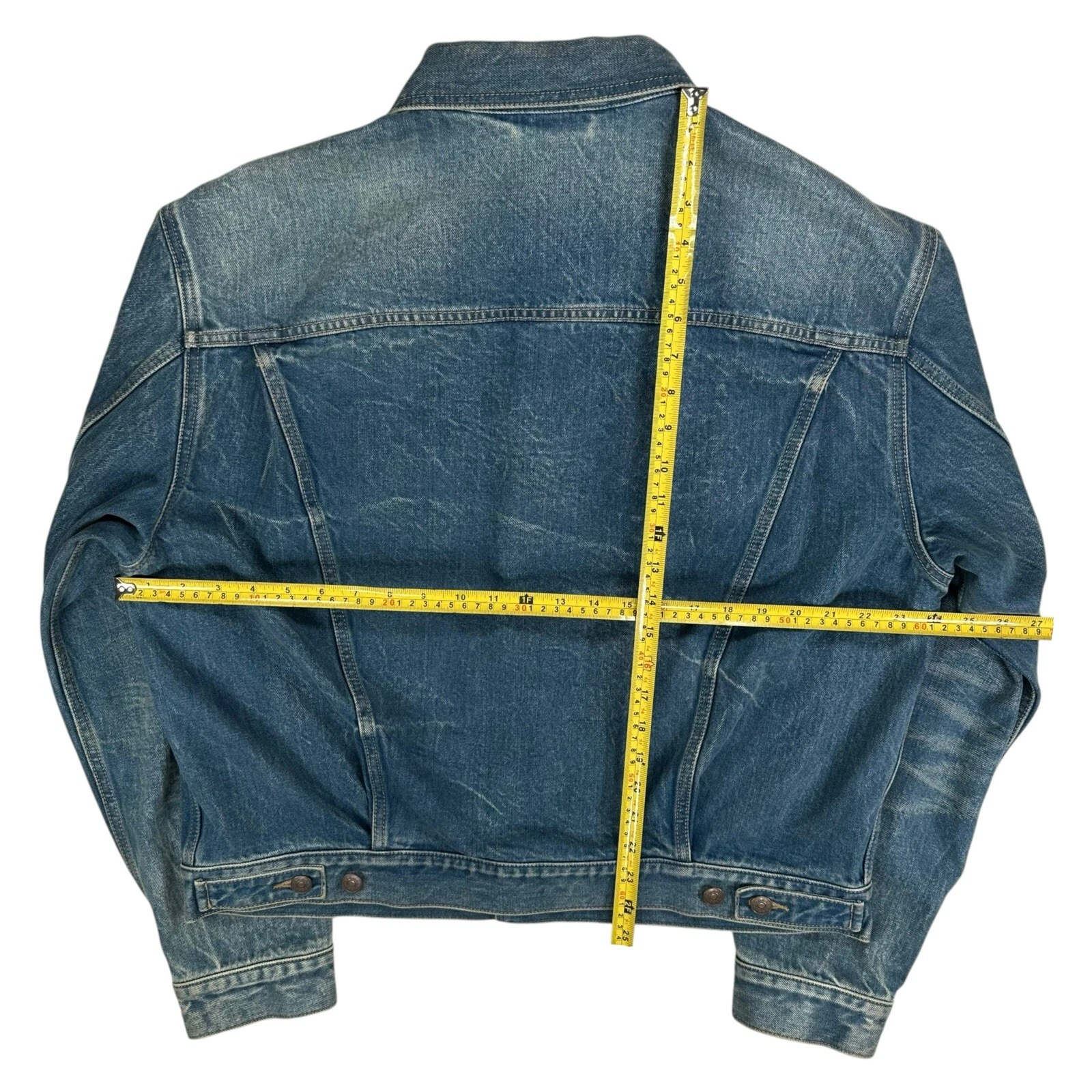 Giacca denim Gucci taglia L blu Gucci bandiere mondiali logo ricamato bottoni