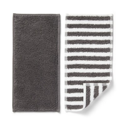 MUJI cotton towel half handkerchief Charcoal gray Pink Smoky blue