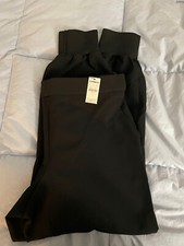 Express Ankle Mid Rise Pull On Dress Pants Black L