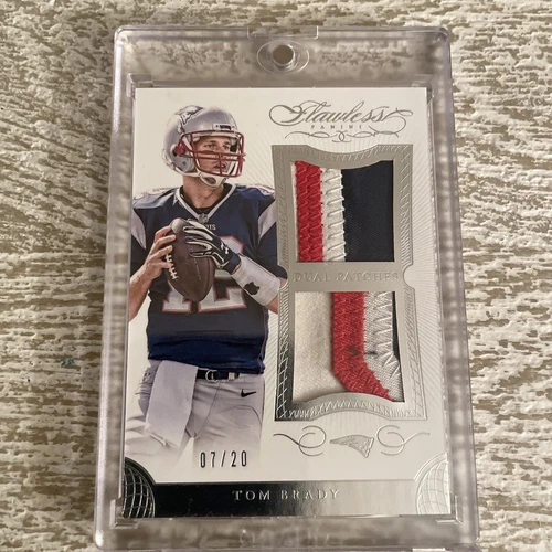 Tom Brady Panini Flawless Game Worn Jersey  Dual Patch Card Patriots 7/20 2015