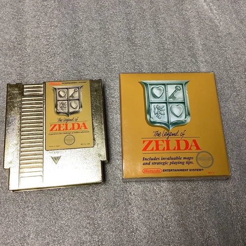 Nintendo NES The Legend Of Zelda Cartridge Original Box Is A Mini Box Repo.