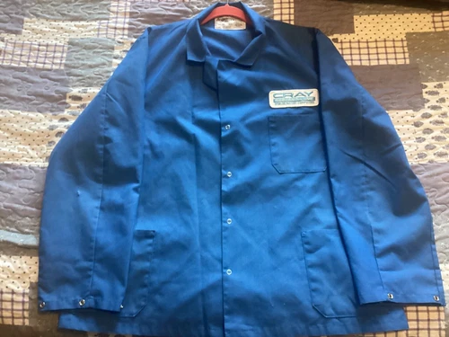 Cray Research Inc. Vintage ESD smock Men’s  sz XL embroidered CRAY patch USED