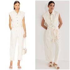 Rag Bone Featherweight Anna Jumpsuit Size S Small Ecru NWT 355