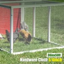 36"x50' 1/4 Inch Hardware Cloth Galvanized Chicken Wire Welded Fence Mesh Roll