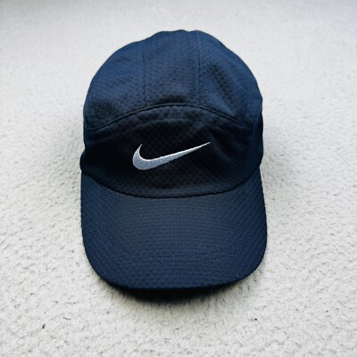 VINTAGE NIKE TAILWIND Hat Cap Mens OSFA Blue 90s Mesh 5 Panel Strap Cycle Run