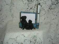 BLACK LABRADOR  RESIN 3-D 4" PET NOTE PAD WITH PEN PAPER NEW #46480-27 MAGNETIC