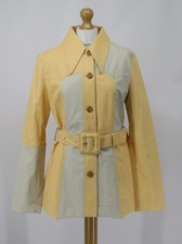 Rejina Pyo Maeve Womens Shirt Jacket Uk 10 Yellow Faux Leather Rrp £575 Eg