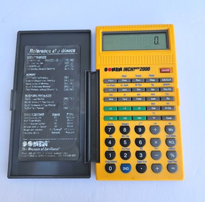 Working Sonin Inch Mate 2000 Calculator Model DT220 w/ Reference Guide
