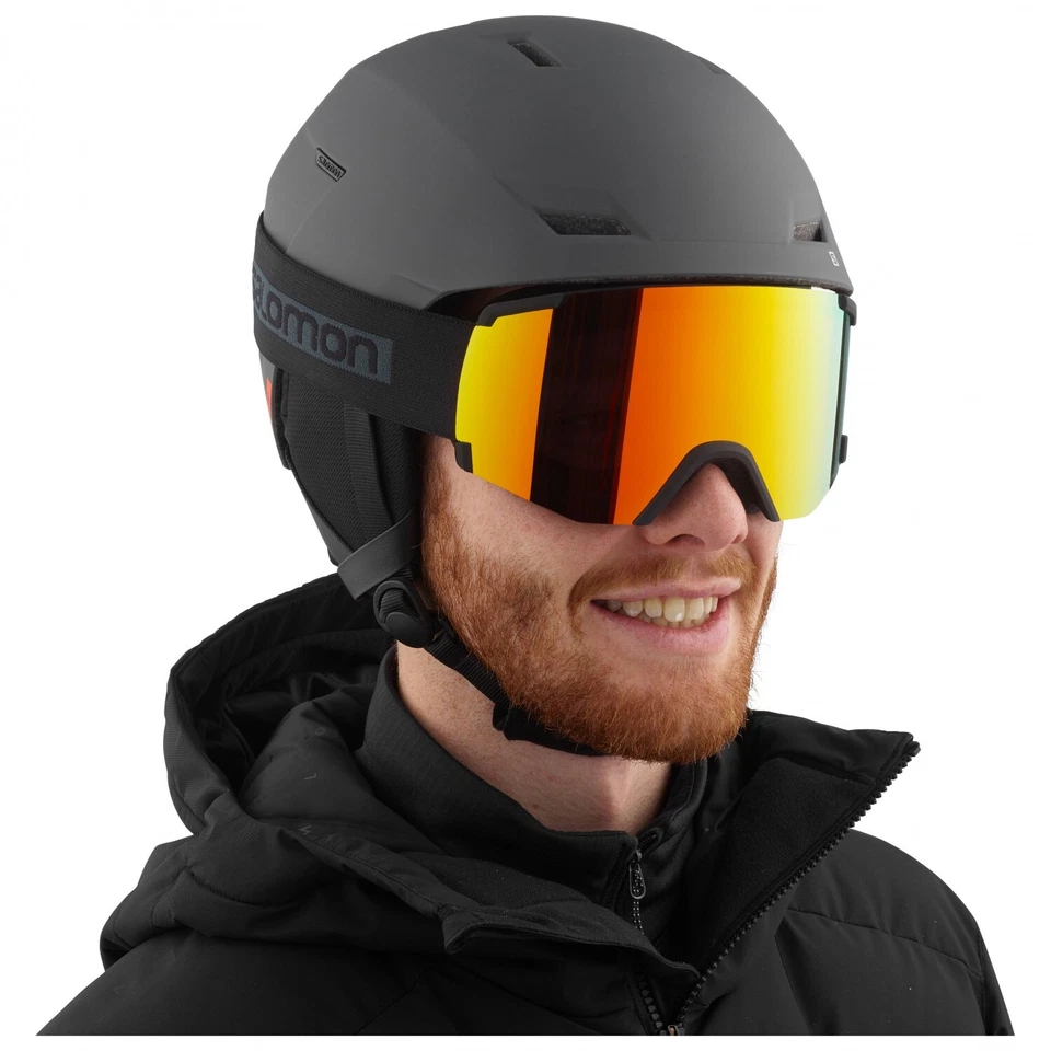 Casco de acceso Salomon Pioneer LT para hombre esquí snowboard ébano mediano 56-59 cm PVP £100 Foto 3 de 3