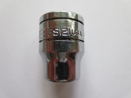 SNAP ON TOOLS 3/8" SHALLOW CHROME SOCKET -- 3/8" Drive -- 12 POINT -- F121 - Picture 4 of 8