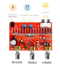 TDA7377 40W 2 Audio Amplifier Power Board Stereo 2.0 Treble Bass Adjustable