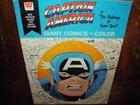 VINTAGE CAPTAIN AMERICA GIANT COMIC TO COLOR 15"X11" RARE MARVEL AVENGER VF 1976