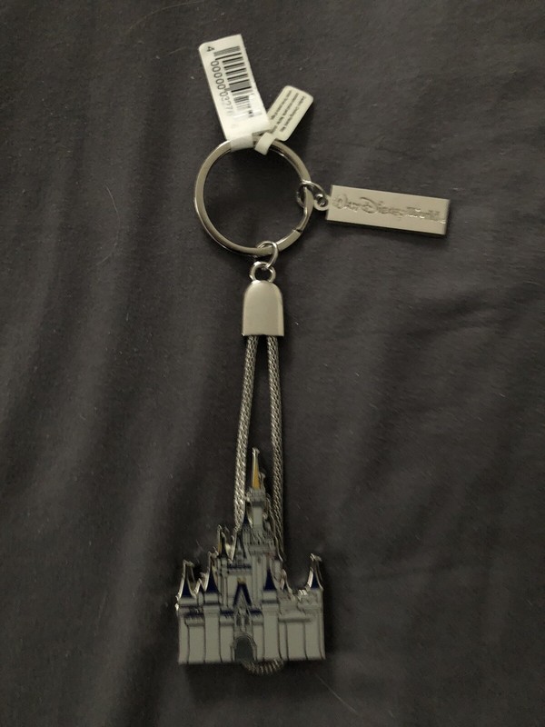 Disney Parks WDW Magic Kingdom Castle Rope Chain Keychain - NEW