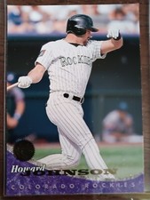 HOWARD JOHNSON COLORADO ROCKIES 1994 LEAF BY DONRUSS BASEBALL CARD #432