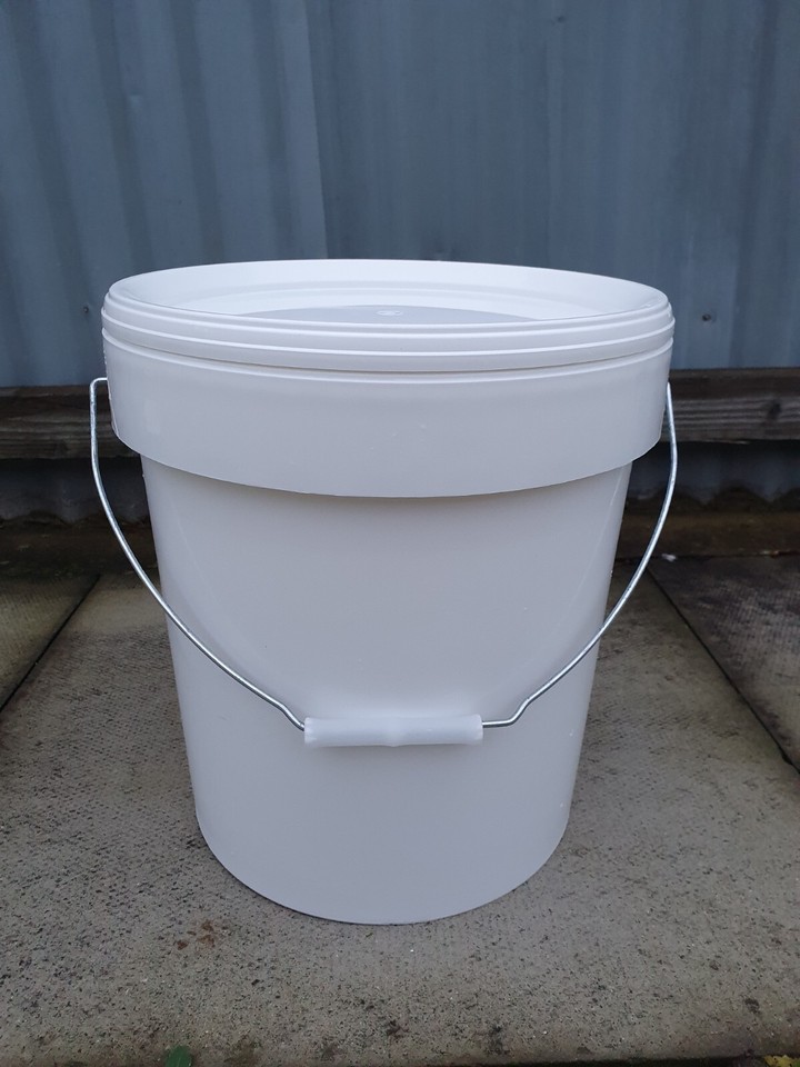 3 Large Food Grade Plastic Storage Buckets With Lids eBay