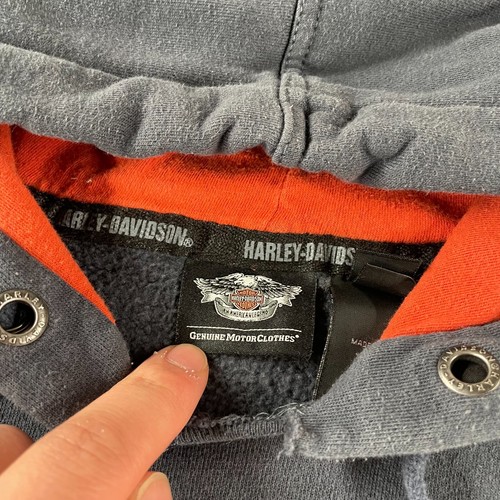 Vintage Harley Davidson Racing Performance Hoodie Men’s Size XL Black Y2K - Picture 8 of 12