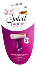 Bic Soleil Smooth Lavender Scented Handles Womens 4 Pack Soothing Moisture Strip
