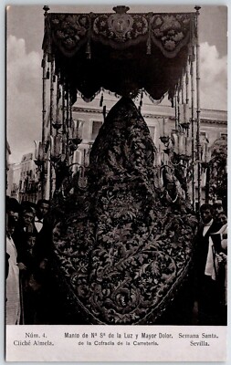Spain Postcard Cliché Almela Mantle of Light and Greater Pain Easter week