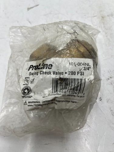 Qty 4 Proline Low Lead Swing Check Valve 3/4" 101-004NL Max Pressure 200 PSI - Picture 2 of 9