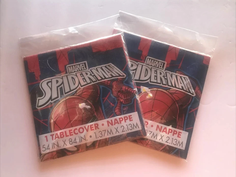 (Lote de 2) Mantel Plástico MARVEL SPIDER-MAN Azul y Rojo Talla 54x84 NUEVO Foto 2 de 4