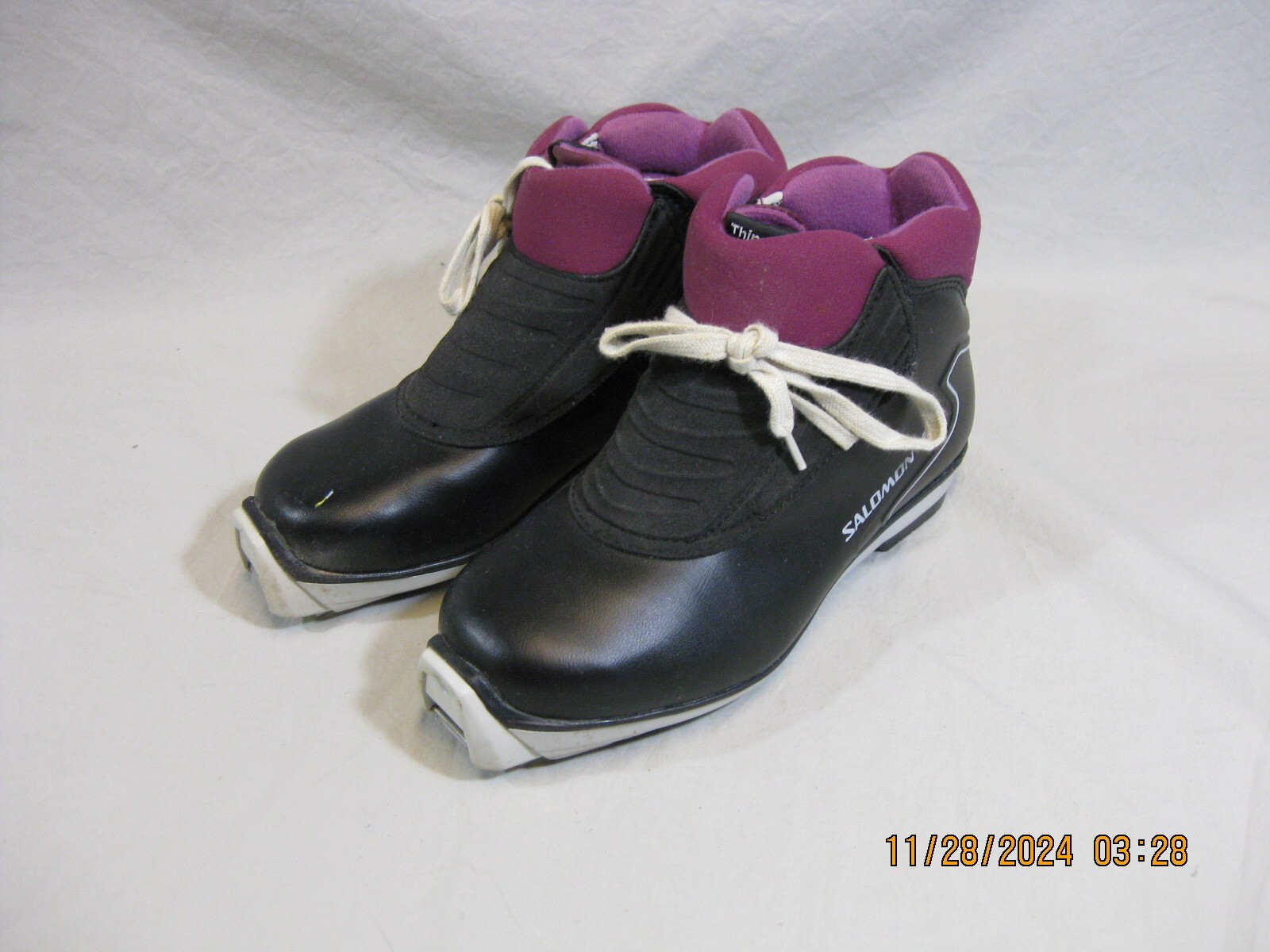 Scarponi da sci di fondo Salomon 4.1 nero viola SNS Profil taglia EU36