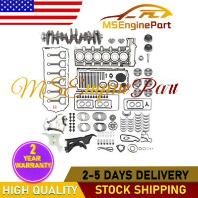 Engine Overhaul Rebuild Kit w/ Crankshaft & Rods & Timing Set For BMW N55 3.0L