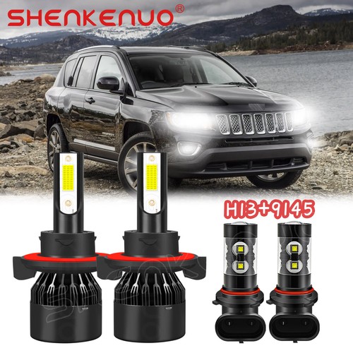 Para For Jeep Compass 2007 2008 2009 Combo Faros LED Hi / Lo Beam+Luz