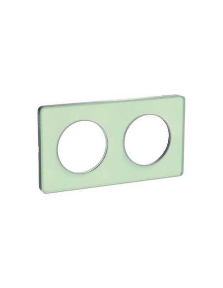 Plaque de finition Odace Touch verre translucide pour salon