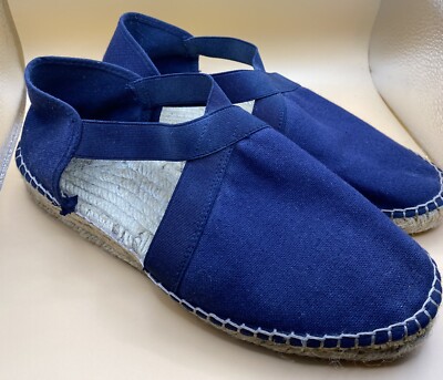 Artesania Espadrille, Made In Spain, Navy Blue Canvas Rope, Size 38/8,  EUC