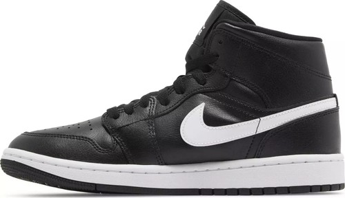 Nike Air Jordan 1 Mid "Black/Black/White" Shoes DV0991-001 Women's Size 8 - Picture 2 of 7