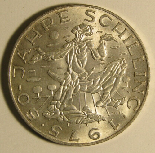1975 Austria 100 Schilling Silver KM#2925 - Picture 2 of 2