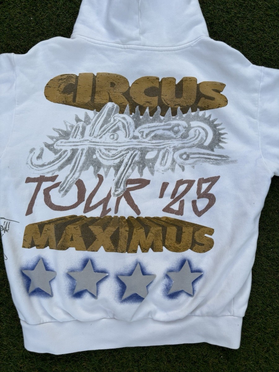 Travis Scott Tour 23 UTOPIA Circus Maximus Hoodie Men Medium White