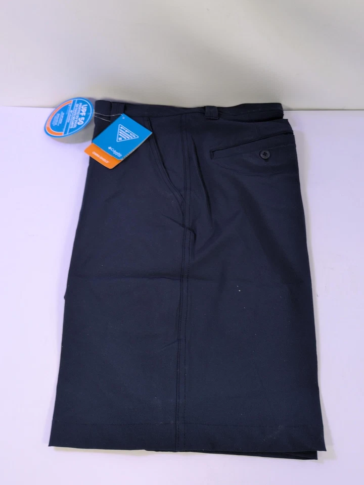 Pantalón corto Columbia Terminal Tackle para hombre, azul marino/blanco universitario, 34 Foto 2 de 4