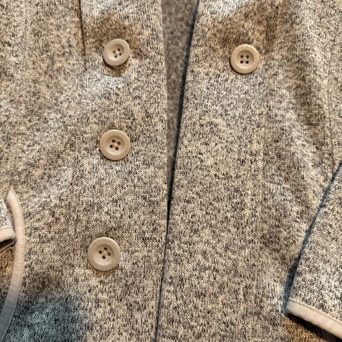 Eddie Bauer Women XS Zip Snap Button Fleece Jacket Sweater Heather Gray Warm - Picture 6 of 9