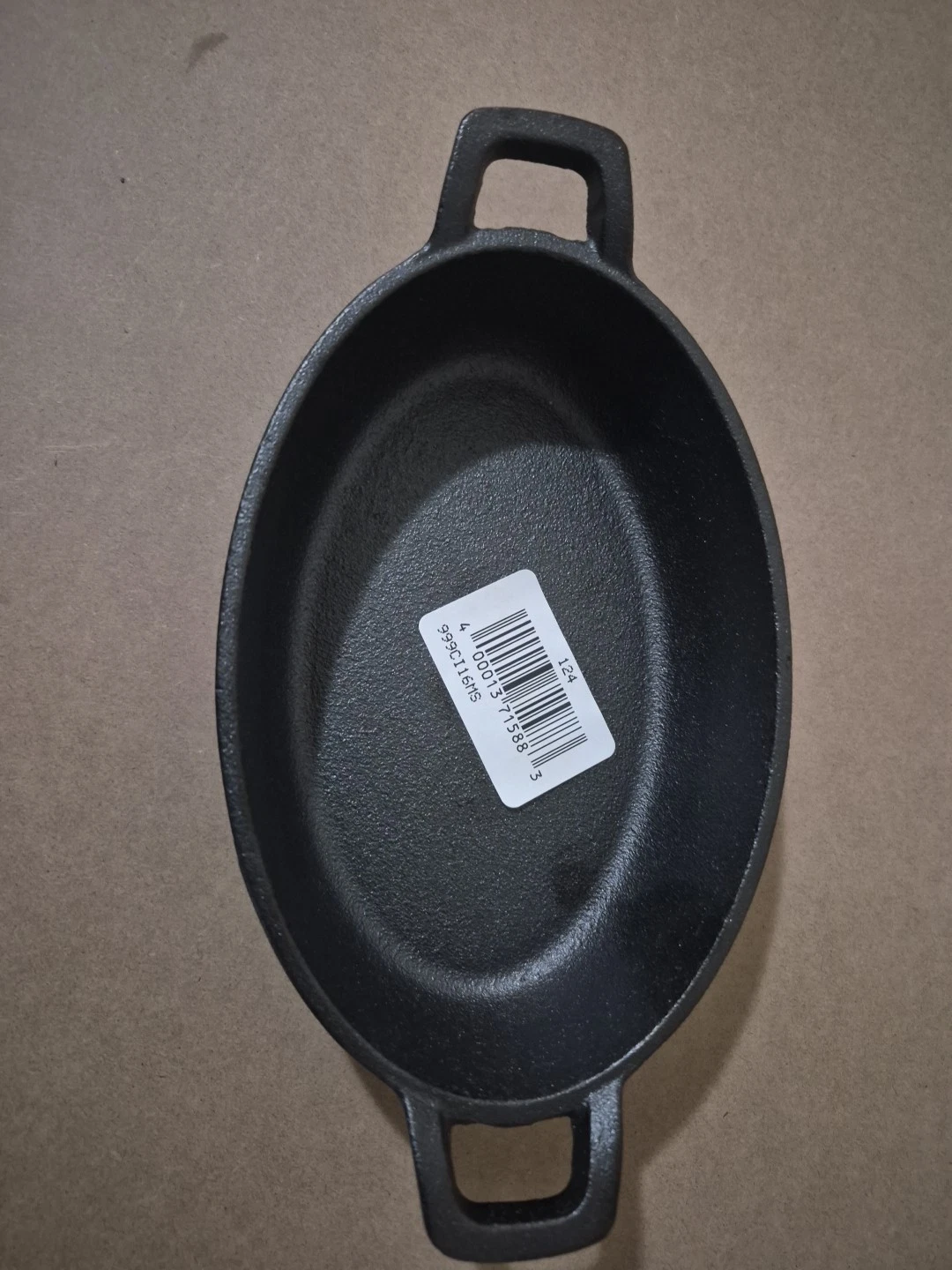 Valor Cast Iron Oval Pan With Handles 7"x4 3/4"
