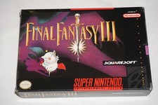 Final Fantasy III 3 (Super Nintendo SNES) Complete in Box w/ Poster Map CIB