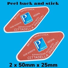 Bruno Tavecchia Vespa Agente Piaggio Roller Händler Händler Vinyl Aufkleber Px