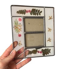 Vintage dried pressed flower frame,table top display
