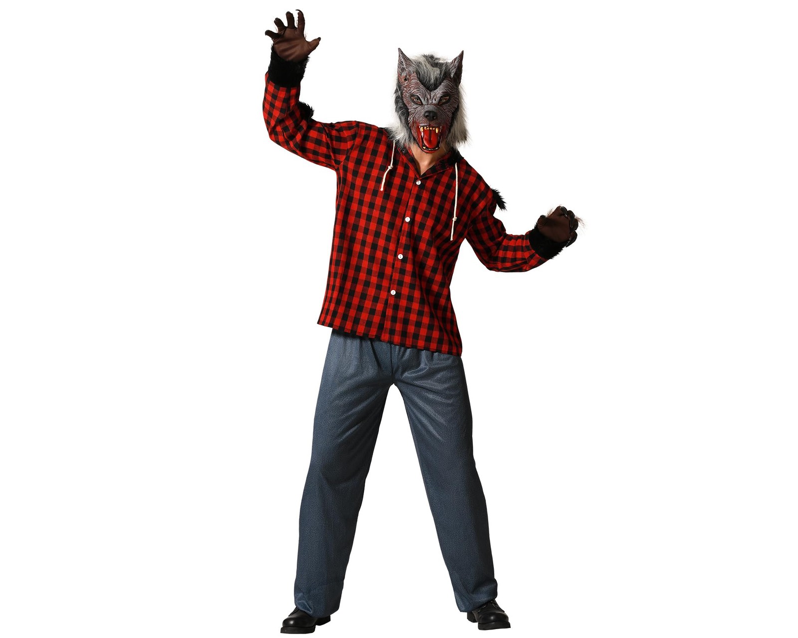 | Disfraz de hombre lobo hombre adulto | Gran lobo malvado | Disfraces de terror para H...