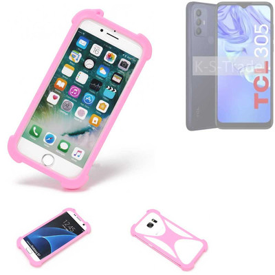 Bumper für TCL 305 Silikon Hülle Softcase Stoßschutz Kantenschutz Schutz Hül