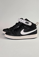Nike Court Borough Mid 2 GS Size 6Y Black White Mid-Top Sneakers CD7782-010