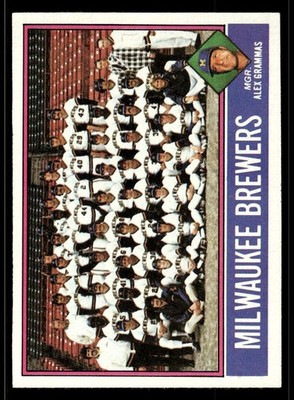 1976 Topps #606 Milwaukee Brewers / Alex Grammas TC, MGR, CL *Fresh from Pack!*