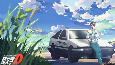 Initial D power-up scene Anime poster: 11 x 17 inches