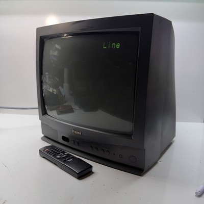 Haier TN1314UV 13'' CRT TV Television with Remote Control Vintage Gaming Retro