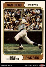 1974 Topps #241 Glenn Beckert Padres VARIATION 7 - NM